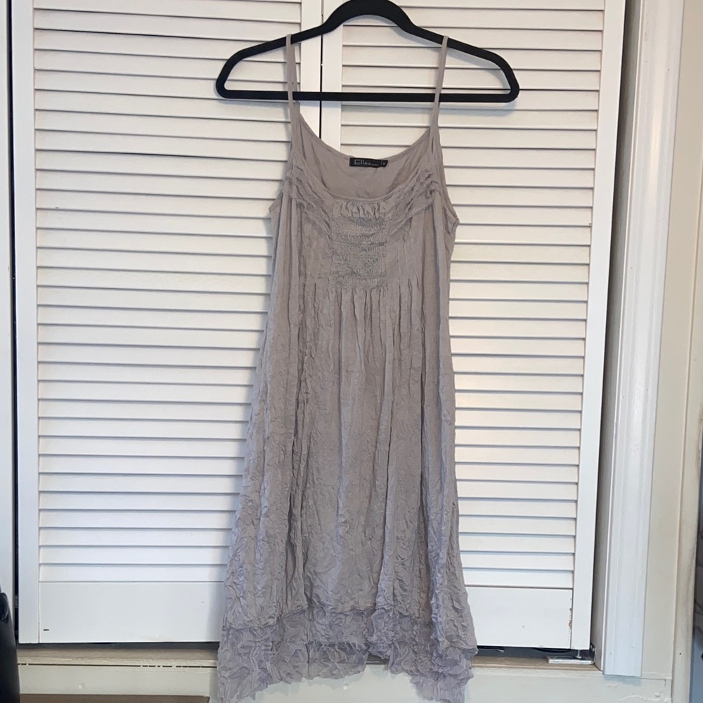 Ellea-Paris Light Gray Loose Fit Mini Dress Woman’s Size Medium